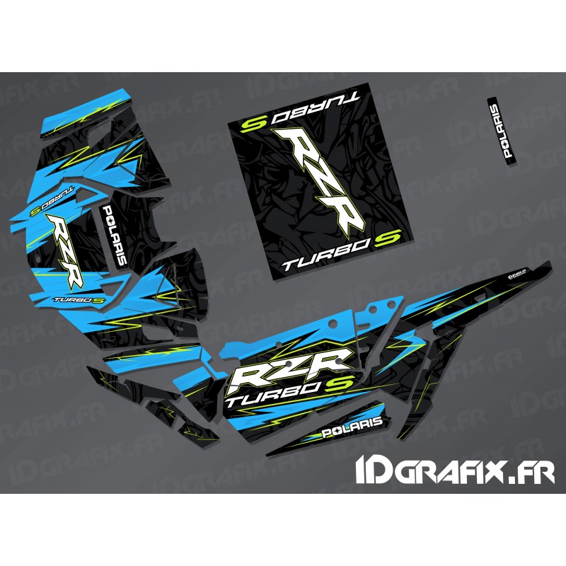 Kit Dekor Flash Edition Blau Idgrafix Polaris Rzr Turbo