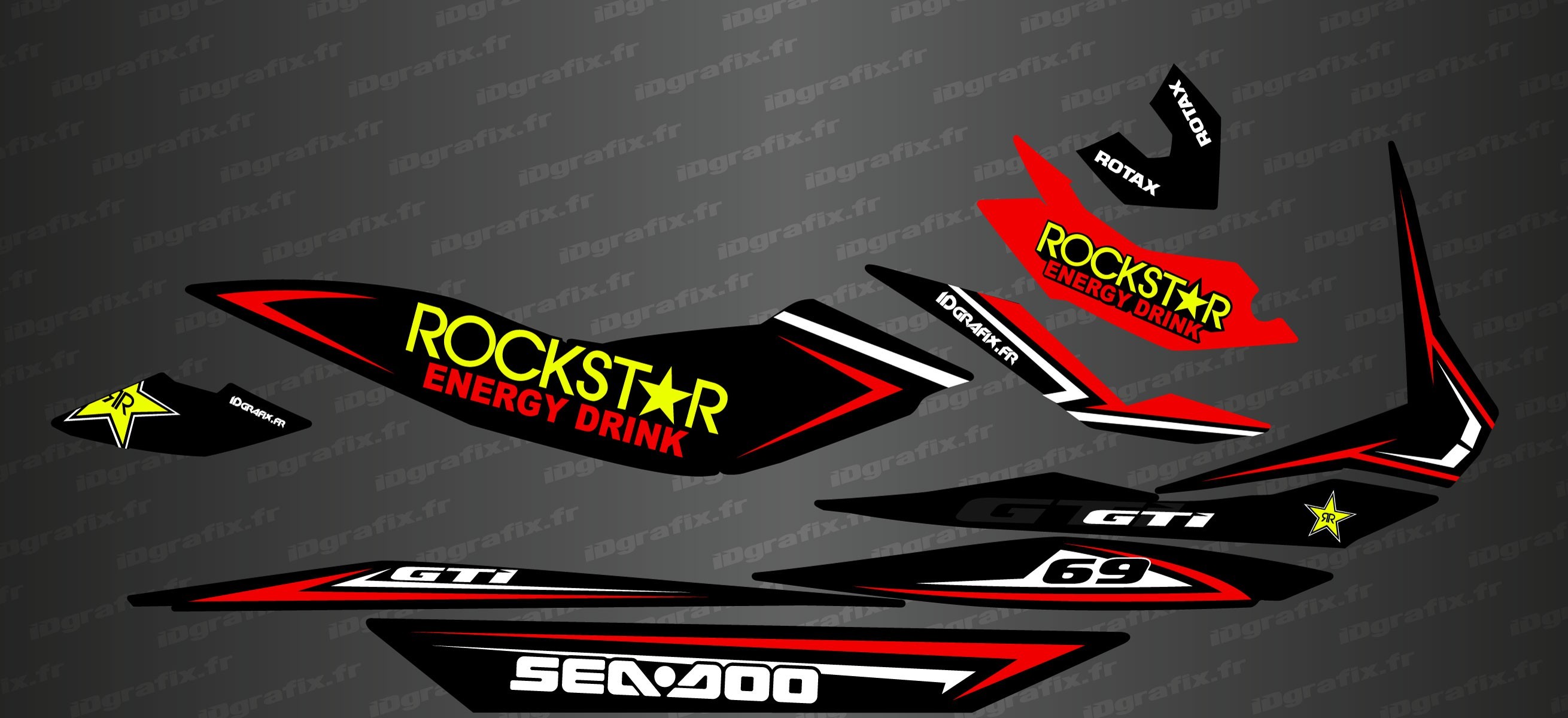 Kit Dekor Rockstar Edition Full Rot F R Seadoo Gti Idgrafix