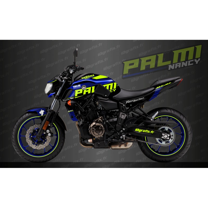 Kit Dekor Palmi Edition Blau Neon Gelb IDgrafix Yamaha MT 07 N