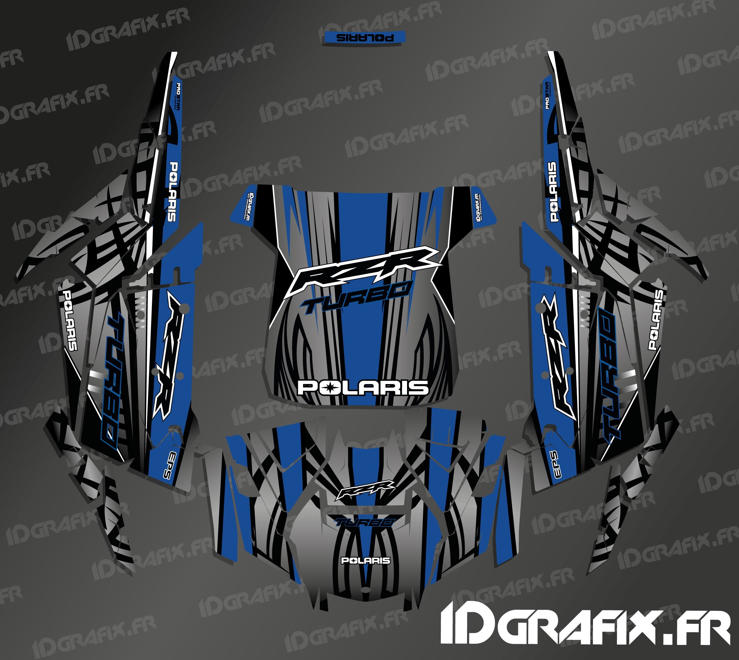 Kit Decoration Titanium Edition Blue IDgrafix Polaris RZR 1000