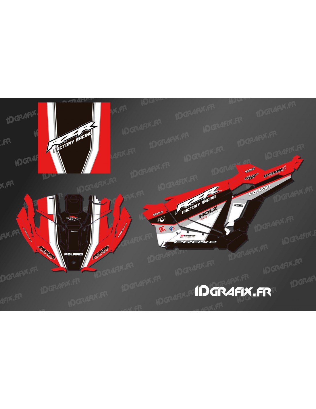 Kit décoration Factory Edition Rouge IDgrafix Polaris RZR Pro XP