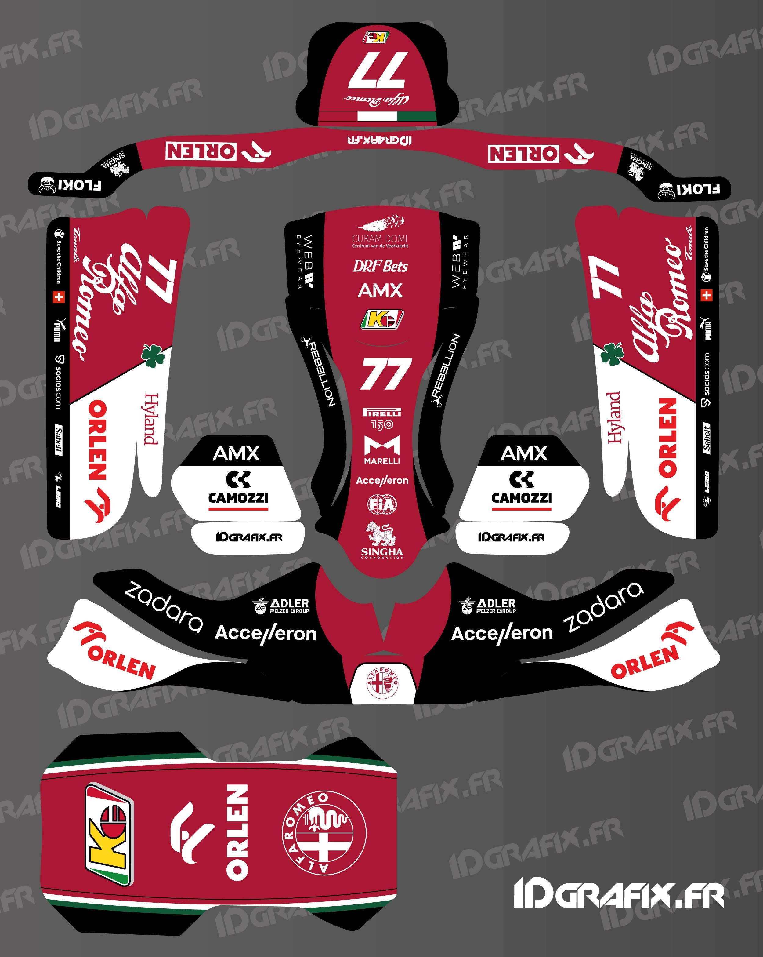 Grafik Kit Alfa Romeo F Edition F R Karting Kg Stilo Evo Idgrafix