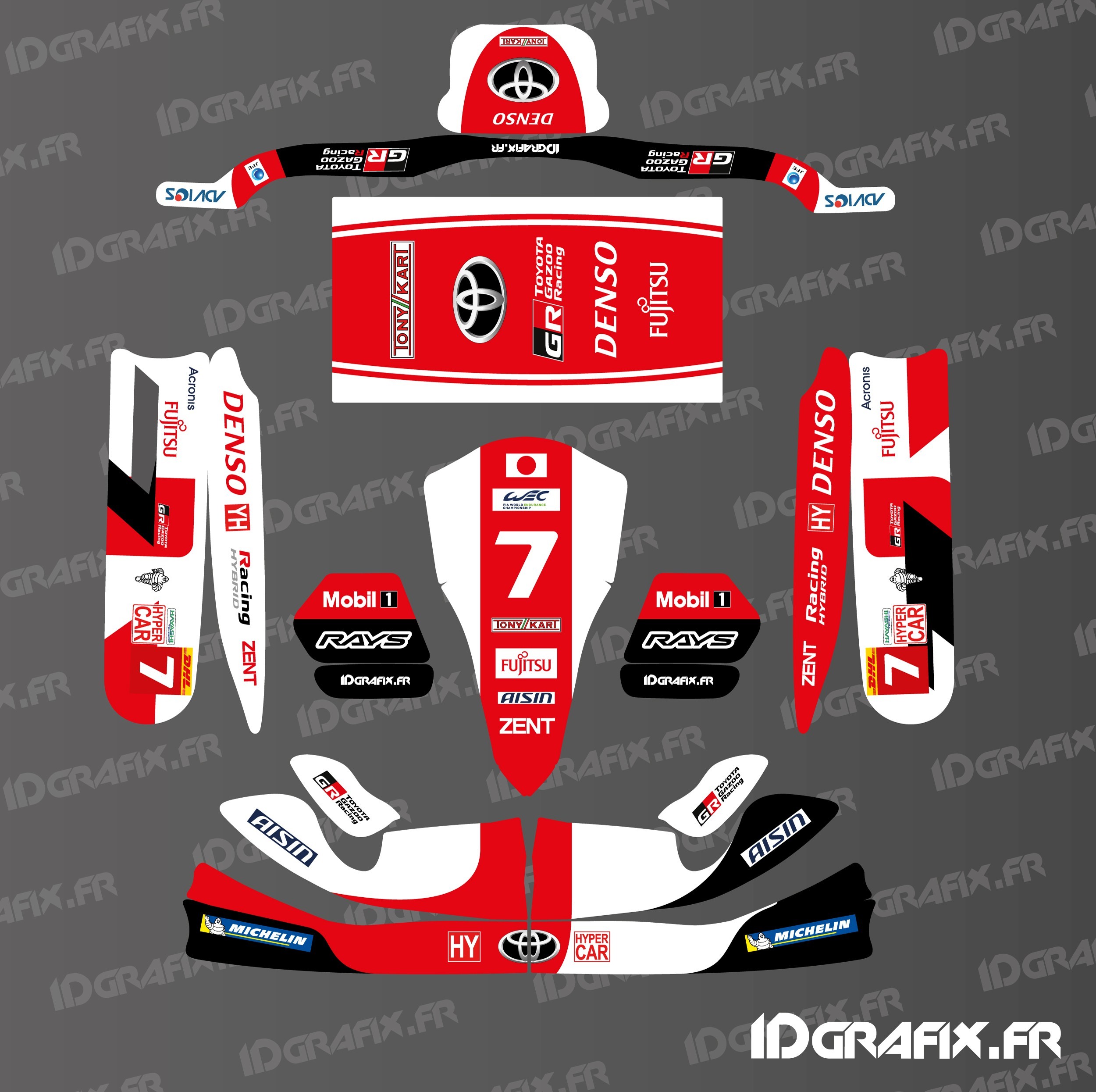 Kit Grafico Toyota Le Mans Edition Per Karting Tony Kart M Idgrafix