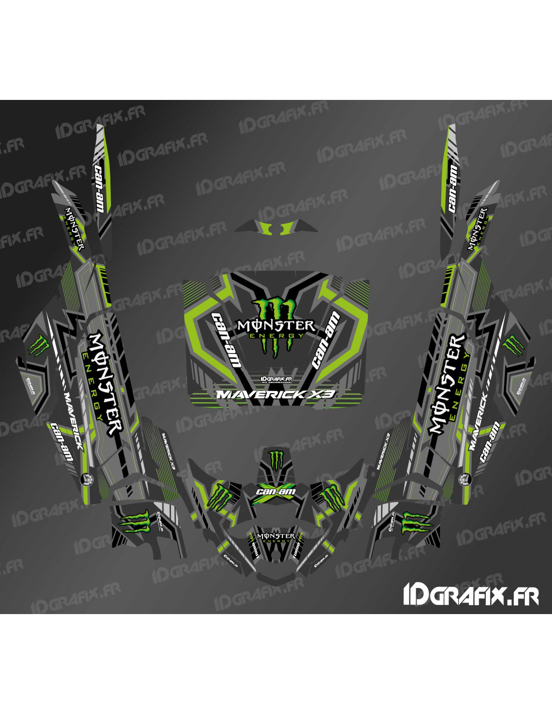 Feature Edition Decoration Kit Green Idgrafix Can Am Maverick