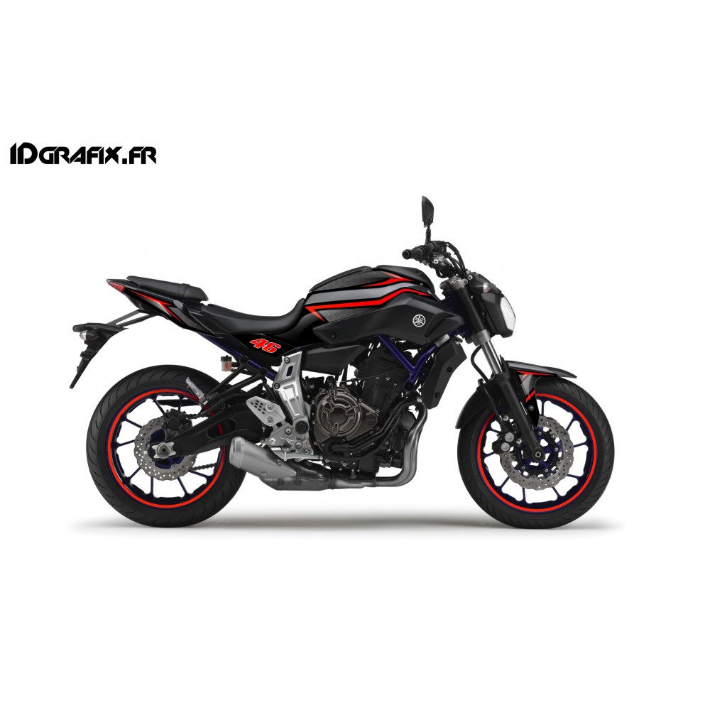 Kit décoration Racing rouge IDgrafix Yamaha MT 07 Idgrafix