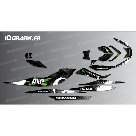 Kit Decoration 100 Custom Monster Edition Green For Seadoo Rxp X