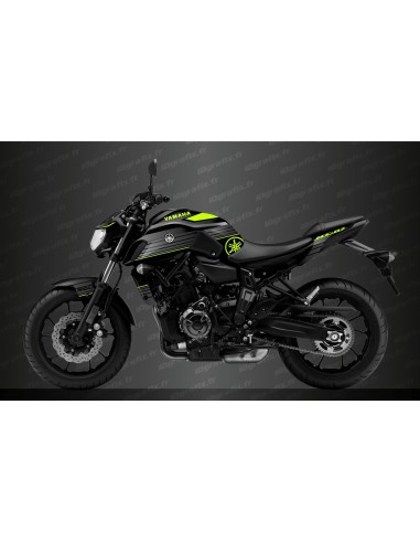 Kit décoration Racing Gris/jaune Fluo - IDgrafix - Yamaha MT-07 (2018-2020) -  Idgrafix