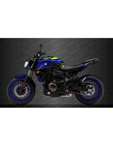 Kit décoration Racing Bleu/jaune Fluo - IDgrafix - Yamaha MT-07 (2018-2020) -  Idgrafix