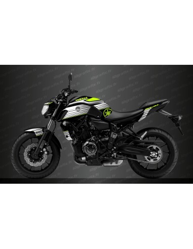 Kit décoration Racing Blanc/jaune Fluo - IDgrafix - Yamaha MT-07 (2018-2020) -  Idgrafix