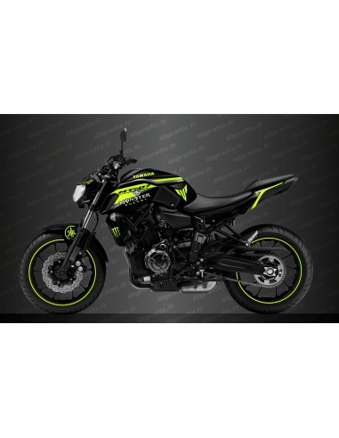 100 % individuelles Monster Race Edition-Deko-Set (gelb) – IDgrafix – Yamaha MT-07 (2018–2020) – Idgrafix