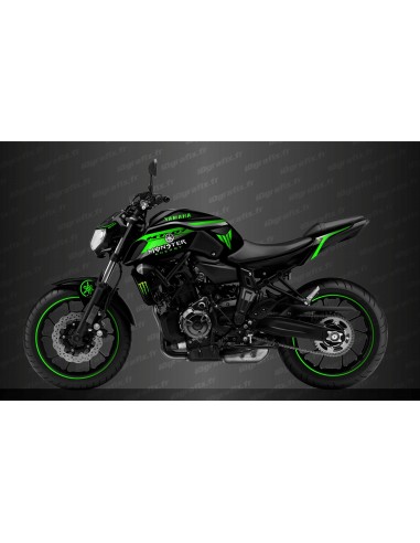 Kit de decoració 100% personalitzat Monster Race Edition (verd) - IDgrafix - Yamaha MT-07 (2018-2020) - Idgrafix