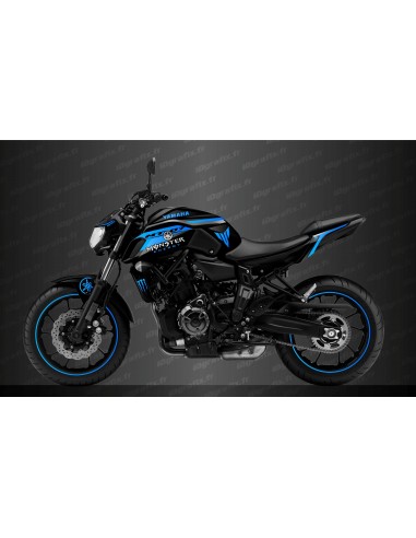 100% Custom Monster Race Edition deco kit (blue) - IDgrafix - Yamaha MT-07 (2018-2020) - Idgrafix