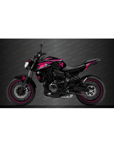 100 % individuelles Monster Race Edition-Deko-Set (rosa) – IDgrafix – Yamaha MT-07 (2018–2020) – Idgrafix