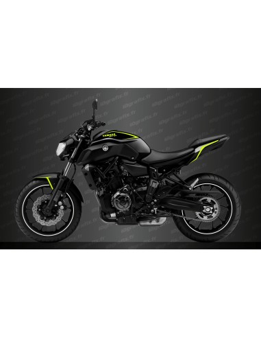 Dekorationsset Fluo Yellow Line - IDgrafix - Yamaha MT-07 (2018-2020) - Idgrafix