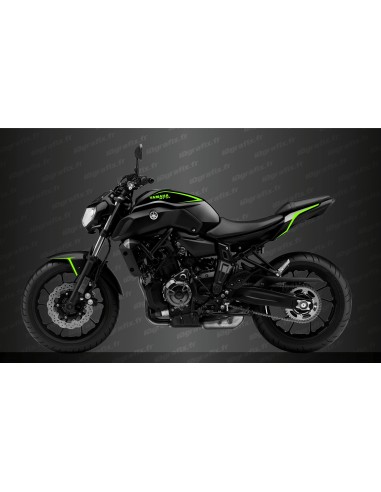 Fluo Green Line Dekorationsset - IDgrafix - Yamaha MT-07 (2018-2020) - Idgrafix