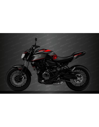 Kit décoration Racing (Gris/Rouge) - IDgrafix - Yamaha MT-07 (2018-2020) -  Idgrafix