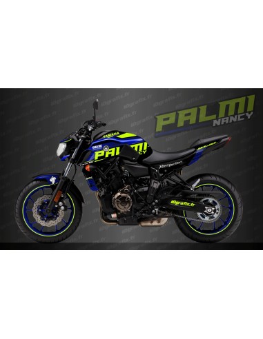 Kit décoration Palmi Edition Bleu/jaune Fluo - IDgrafix - Yamaha MT-07 (2018-2020) -  Idgrafix