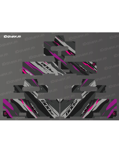 Originales Gepäckaufkleber-Set – Monster Edition (Pink) – CF MOTO MT 800