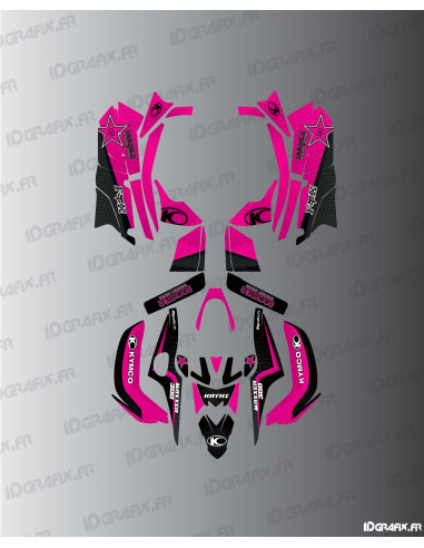 Rockstar Edition-Grafikkit (Pink) – Kymco Maxxer 300 (nach 2020)