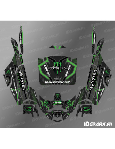 Feature Edition decoration kit (Black/Green) - Idgrafix - Can Am Maverick X3 - Idgrafix