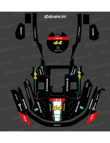Sticker Mercedes 2024 F1 Edition - KRESS RTK mowing robot - KR series - Idgrafix