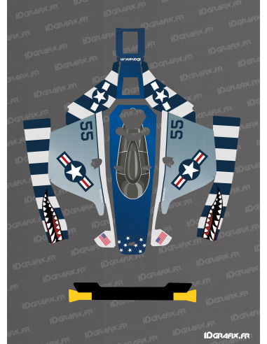 Sticker Mustang P51 Edition - Mammotion LUBA 1 mowing robot - Idgrafix