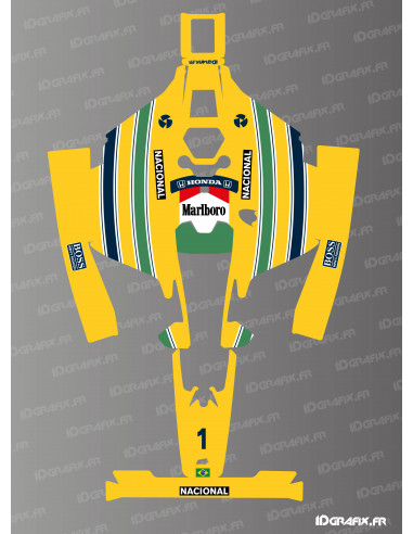 Adesivo Ayrton Senna Edition - Robot tagliaerba Mammotion LUBA 2 - Idgrafix