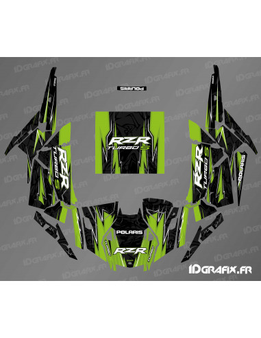 Dekorationsset Flash Edition (Grün) – IDgrafix – Polaris RZR 1000 Turbo / Turbo S – Idgrafix