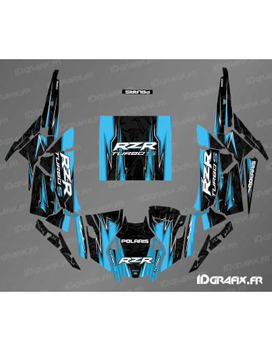 Dekorationsset Flash Edition (Hellblau) – IDgrafix – Polaris RZR 1000 Turbo / Turbo S – Idgrafix