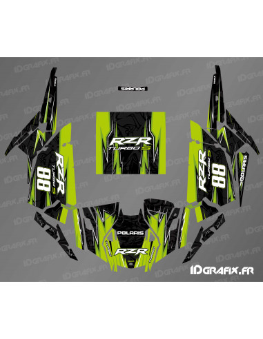 Dekorationsset Flash Edition (Grün) – IDgrafix – Polaris RZR 1000 Turbo S – WEBER