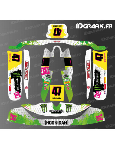 Kit déco Monster Edition (Vert/Blanc) pour Karting TonyKart - OTK M7 - M10 -  Idgrafix