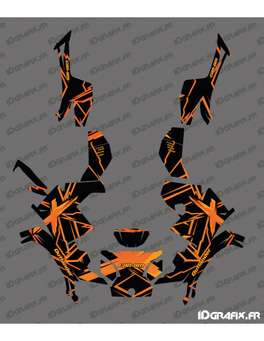 Kit décoration X Team Full (Orange) - IDgrafix - Can Am Outlander G3 L (500-700) -  Idgrafix