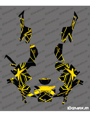 X Team Full decoration kit (Yellow) - IDgrafix - Can Am Outlander G3 L (500-700-PRO) - Idgrafix