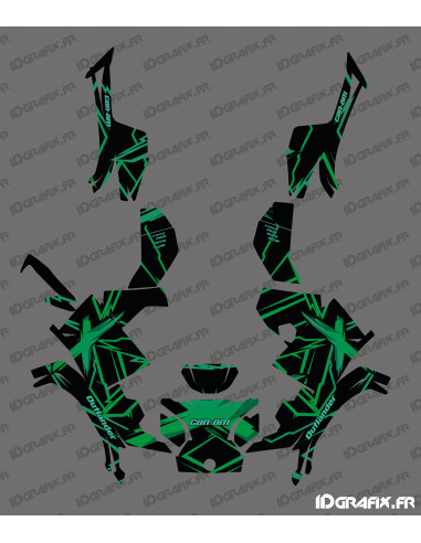 X Team Full decoration kit (Green) - IDgrafix - Can Am Outlander G3 L (500-700-PRO) - Idgrafix