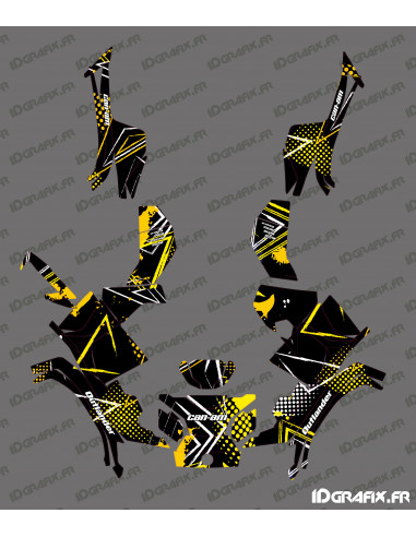 Shape Full Decoration Kit (Black/Yellow) - IDgrafix - Can Am Outlander G3 L (500-700-PRO) - Idgrafix