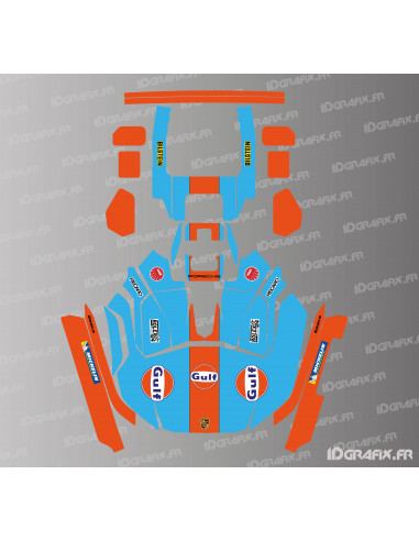 Adesivo Gulf Edition - Robot rasaerba KRESS RTK - KR 133E / KR 136E / KR 233E / KR 236E - Idgrafix