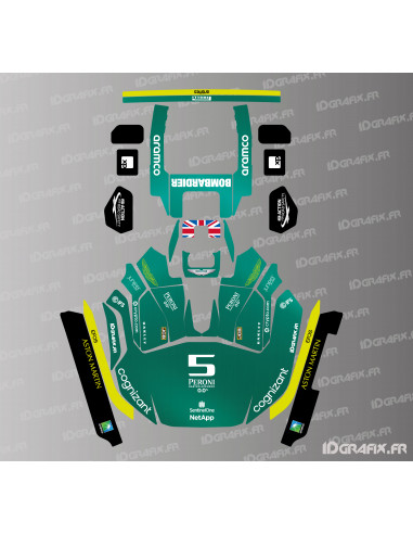 Sticker Aston Martin F1 Edition - Robot de tonte KRESS RTK - KR 133E / KR 136E / KR 233E / KR 236E -  Idgrafix