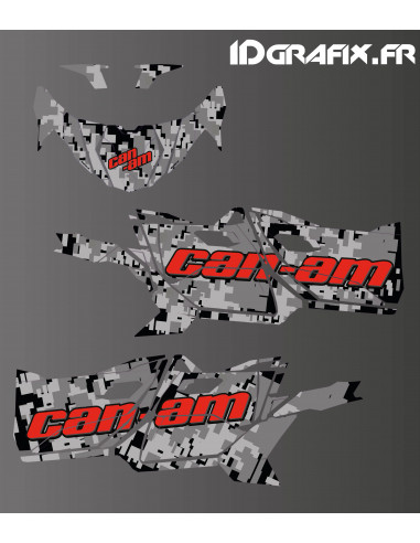 Dekorationsset „Camo Digital Edition“ (Rot) – Idgrafix – Can Am Maverick SPORT – Idgrafix