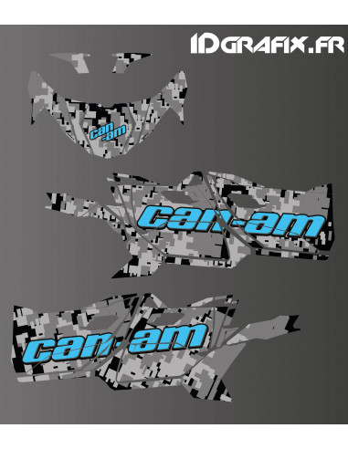 Dekorationsset „Camo Digital Edition“ (Blau) – Idgrafix – Can Am Maverick SPORT – Idgrafix