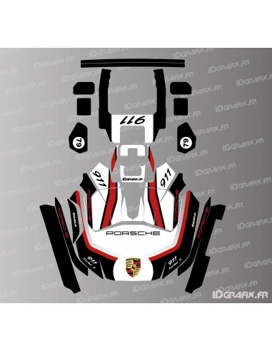 Adesivo Porsche 911 Edition - Robot rasaerba KRESS RTK - KR 133E / KR 136E / KR 233E / KR 236E - Idgrafix