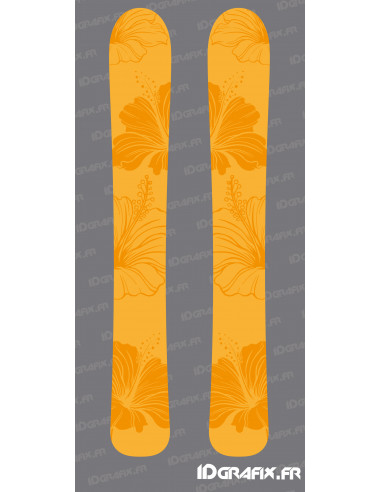 Stickers Flowers Edition (Orange) for SKI - Idgrafix