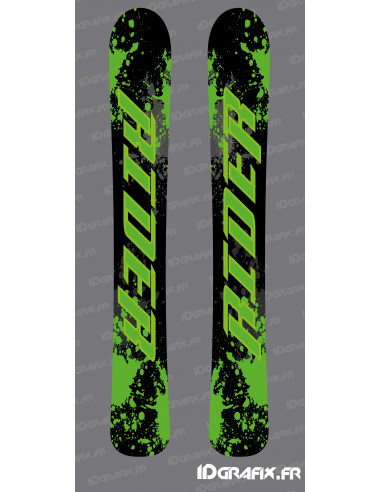 Riders Edition-Aufkleber (grün) für SKI – Idgrafix