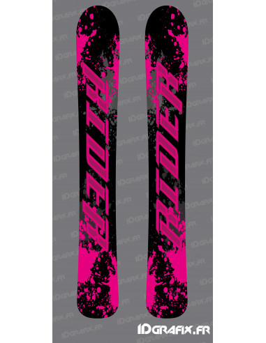 Riders Edition Aufkleber (Pink) für SKI - Idgrafix