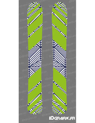 Abstract Edition Stickers (Green) for SKI - Idgrafix