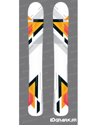 Geometry Edition stickers (Orange) for SKI - Idgrafix