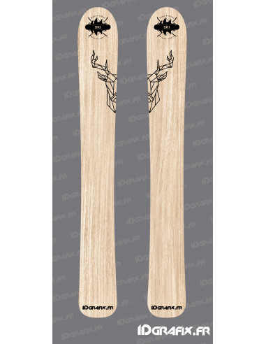 Deer Edition-Aufkleber für SKI - Idgrafix