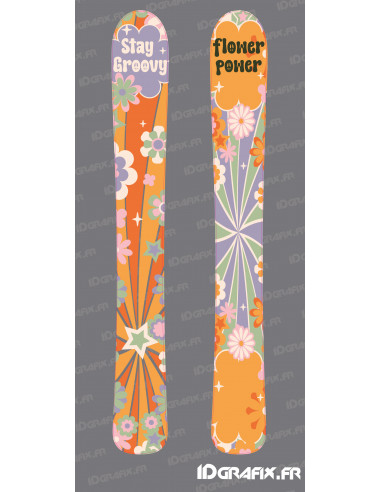 Pegatinas Flowers Power para SKI - Idgrafix