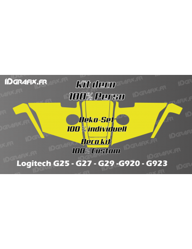 100% Custom Sticker for Logitech G25-27-29-920-923 Simulator Steering Wheel - Idgrafix