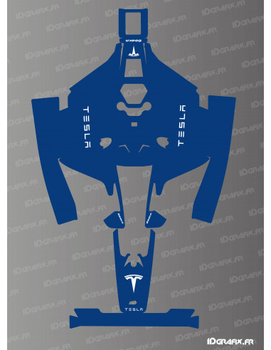 Pegatina Edición Tesla (Azul) - Robot cortacésped Mammotion LUBA 2 - Idgrafix