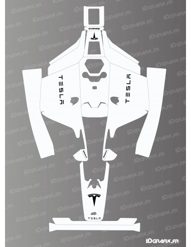 Adesivo Tesla Edition (Bianco) - Rasaerba robotizzato Mammotion LUBA 2 - Idgrafix